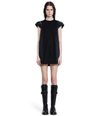 Sacai Poplin X Cotton Jersey Dress - Black