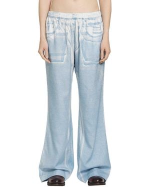 Acne Studios Printed Wide Leg Pants - Blue