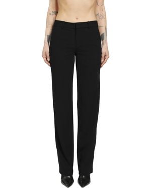 Yehuafan Tailored Wool Trousers - Black