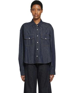 KHAITE Grenon Chambray Shirt - Blue