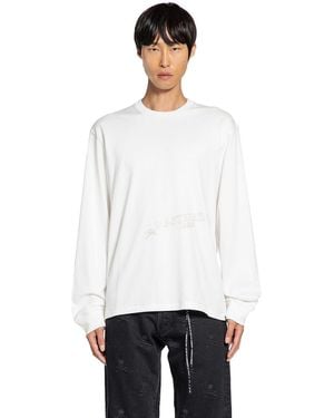 MASTERMIND WORLD Stitched Skull Long Sleeve T-Shirt - White