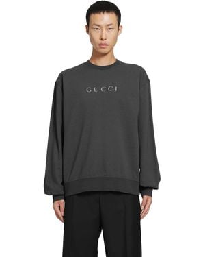 Gucci Glitter Logo Sweatshirt - Black