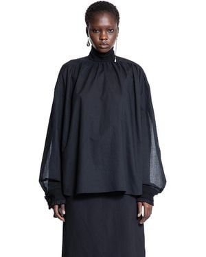 Ann Demeulemeester Taru Turtleneck Blouse - Blue