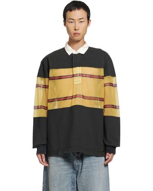 Kapital Dense Jersey X Sheer Jersey Rugby Polo - Black