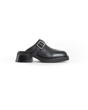Miista Aroa Leather Mules - Black