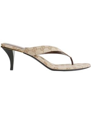 Gucci Vittoria Thong Sandals - Metallic