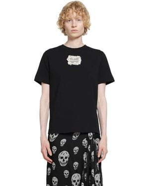 McQueen Embroidered Logo Patch T-Shirt - Black