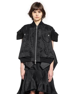 Sacai Nylon Twill Vest - Black