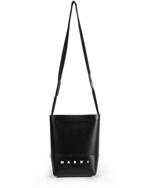 Marni Crossbody Bag With Shoelace Strap - Black
