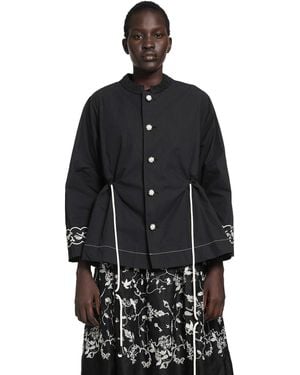 Renli Su Short Trench Coat - Black