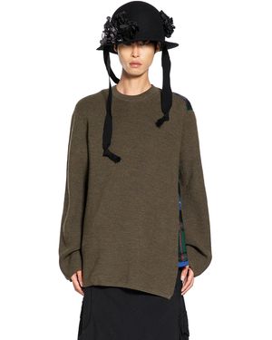 Comme des Garçons Asymmetric Paneled Sweater - Brown