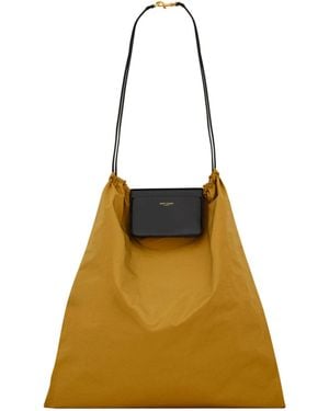 Saint Laurent Foulard Folding Pouch - Brown