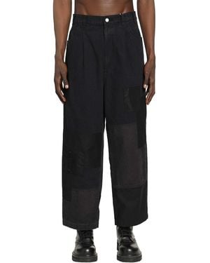 Comme des Garçons Spliced Canvas Trousers - Black