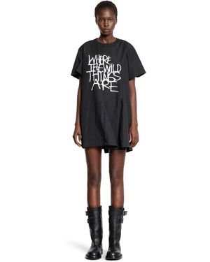 Sacai Where The Wild Things Are Poplin Dress - Black