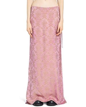 Ann Demeulemeester Sheila Long Bias Skirt - Pink