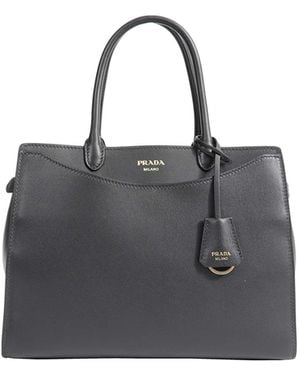 Prada Prelude Large Leather Handbag - Black