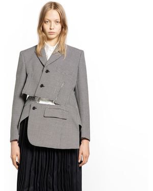 Comme des Garçons Overshirt Jacket With Contrast Detail - Grey