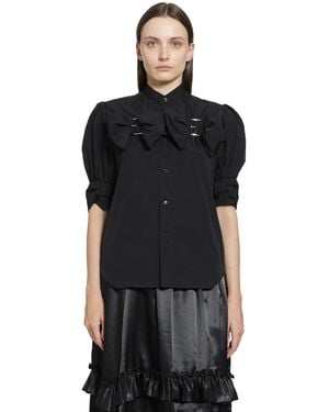 Noir Kei Ninomiya Double Bow Blouse - Black