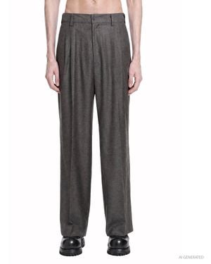 Ssstein Extra Fine Wool Wide Trousers - Grey