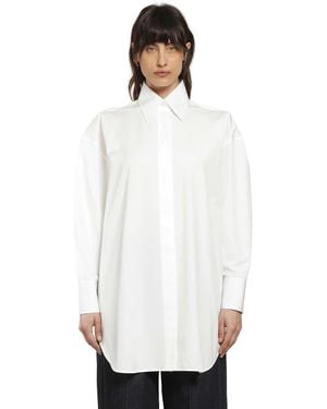 Givenchy Asymmetric Poplin Shirt - White