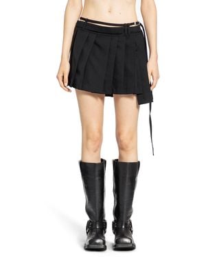 Acne Studios Low-Rise Pleated Mini Skirt - Black