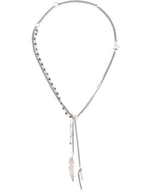 Ann Demeulemeester Maiko Feather Necklace - Metallic