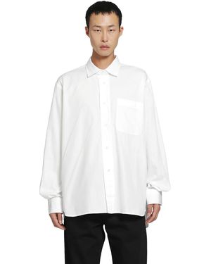 SALON C. LUNDMAN Double Collar Pocket Shirt - White