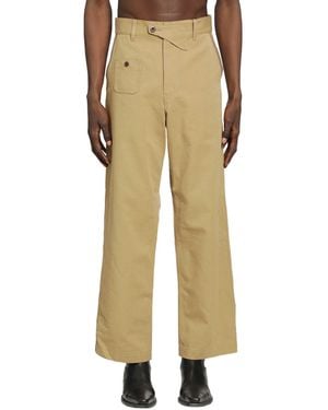 Junya Watanabe Cotton Wool Flared Trousers - Yellow