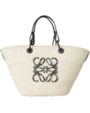 Loewe Medium Anagram Basket Bag - White