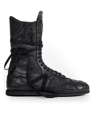 Ann Demeulemeester Palne High-Top Boxing Trainers - Black