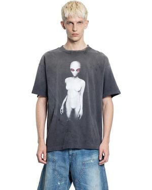Saint Michael Alien Short Sleeve T-Shirt - Blue