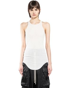 Rick Owens Temple Basic Rib Tank - White