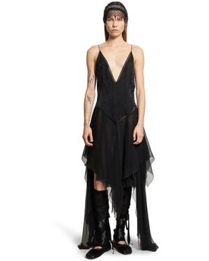 Ann Demeulemeester Abito Sottoveste Midi - Black