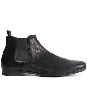 Prada Leather Chelsea Boots - Black