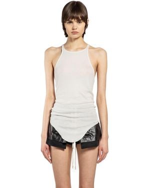 Rick Owens Temple Racer Back Tank Top - White