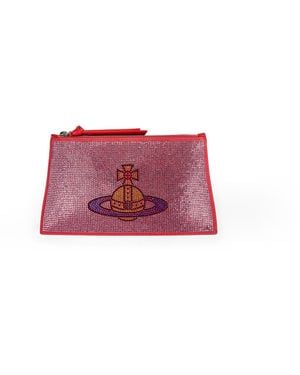 Vivienne Westwood Flat Zip Clutch - Red