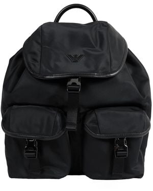 Emporio Armani Logo Backpack - Black