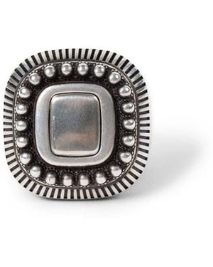 Ann Demeulemeester Char Wide Ring With Spheres - White