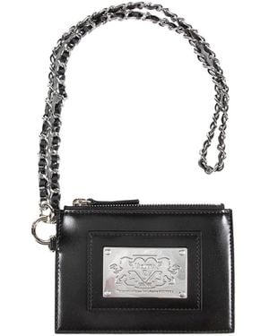 VAQUERA Coated Cotton Patch Chain Wallet - Black