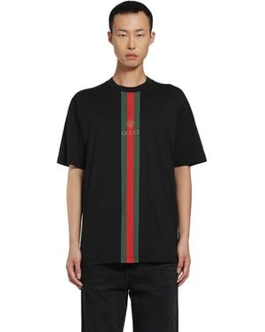 Gucci Cotton Jersey Short Sleeve T-Shirt - Black