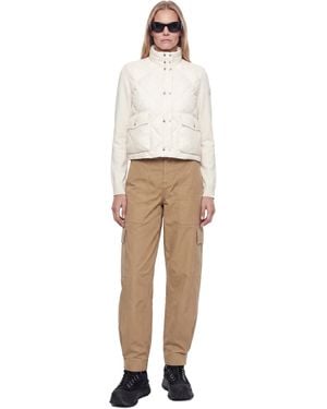 Moncler Froissé Technique Trousers - White