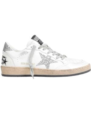 Golden Goose Ball Star Trainers - White