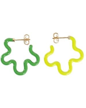 Bea Bongiasca Two-Tone Flower Earrings - Green