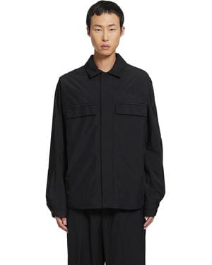 Laminar Coated Nylon Overshirt - Black