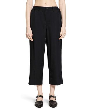 Cdg/cdg Cropped Tailored Wool Trousers - Black