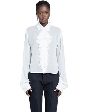 Ann Demeulemeester Nare Slim Fit Ruffle Shirt - White