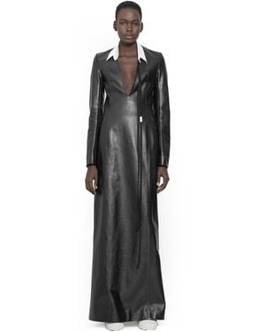 Ann Demeulemeester Veronica Leather Long Dress - Grey