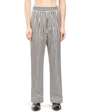 Tom Ford Fluid Silk Stripe Lounge Trousers - Grey