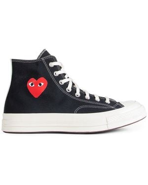 COMME DES GARÇONS PLAY Small Heart Hi Top Trainers - Blue