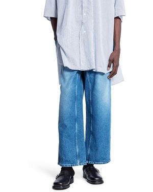 Hed Mayner Pleated 5 Pocket Jeans - Blue